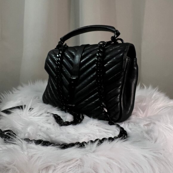 2017 PreOwned Saint Laurent College Medium YSL Shoulder Bag Quilted Leather - Picture 4 of 11